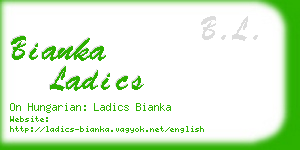 bianka ladics business card